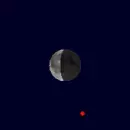 Close Approach of Mars and Moon at 4 October 2026 