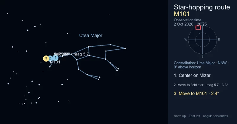 Finder Chart for Pinwheel Galaxy (M101)