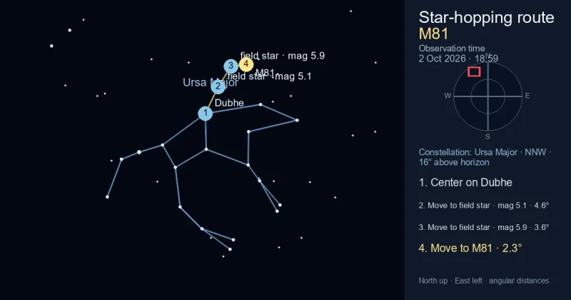 Finder Chart for Bode’s Galaxy (M81)